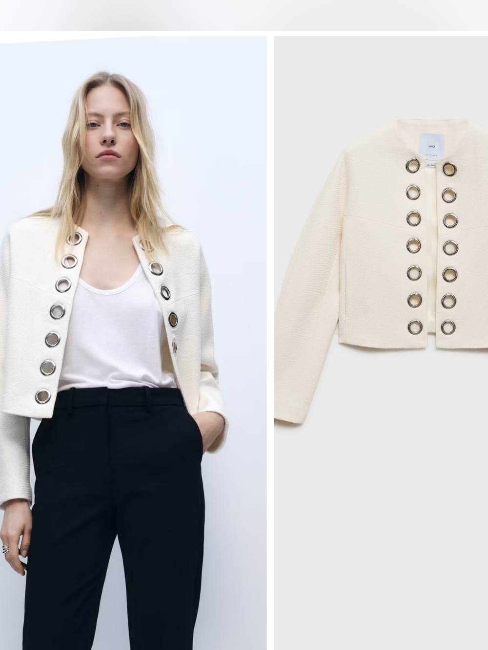 MANGO Cotton Blazer
